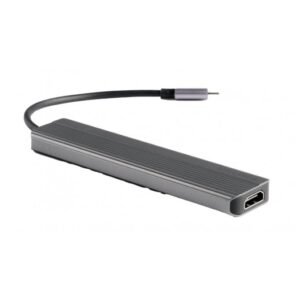 Powerology 4K HDMI USB-C Hub 10Gbps Data Transfer 6 in 1 Slim