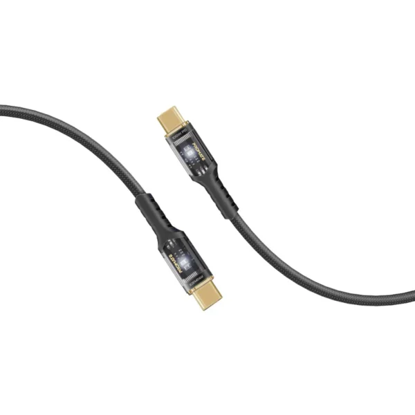 Promate Tensile Transparet USB Cable (LED Light)